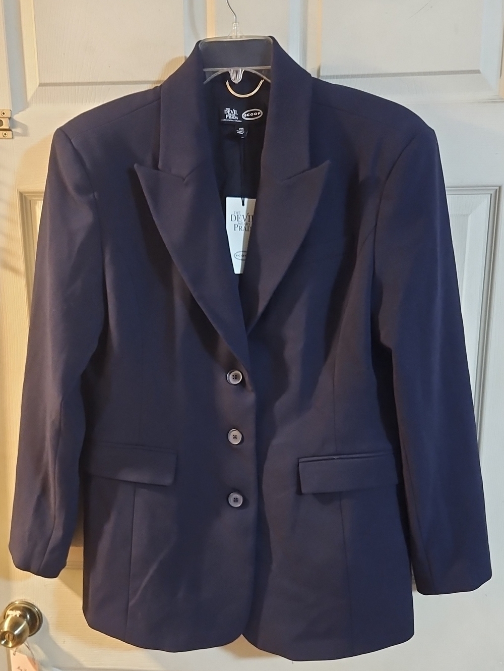 Devil Wears Prada Scoop Single Breasted Fitted Blazer: Navy: NWT: XXL (20)